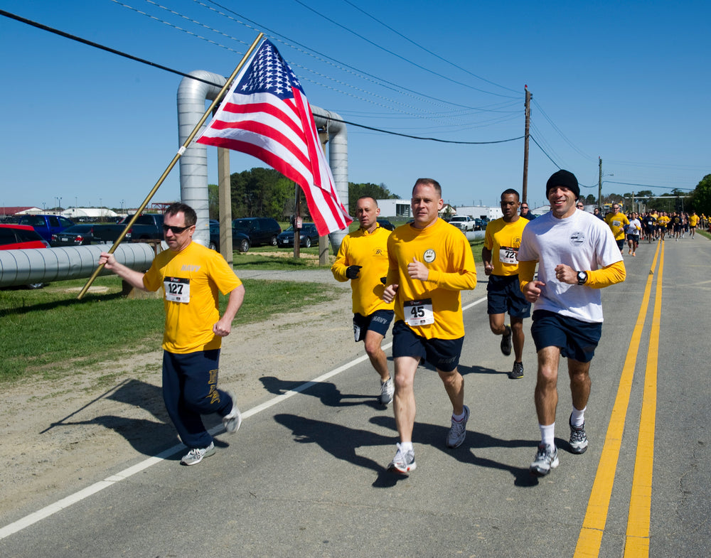 Runners taking part in a 5K road race