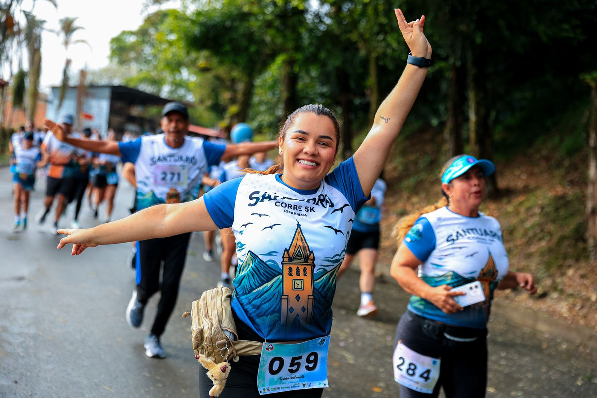 Recreational runners participating in a community 5K road race