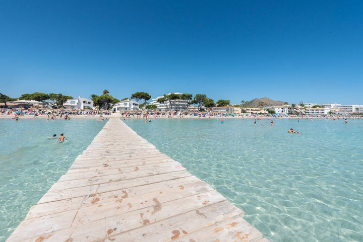 Alcudia Beach and Mediterranean coast in Mallorca, Spain