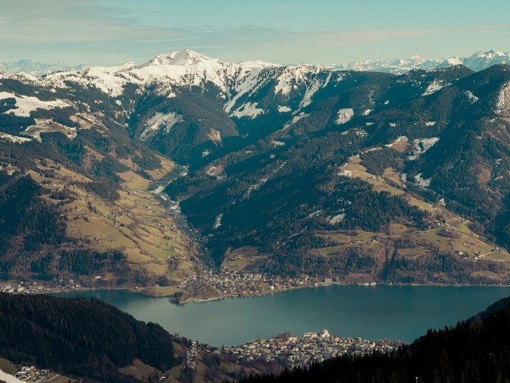 Lake Zell and surrounding Austrian Alps at the IRONMAN 70.3 Zell am See-Kaprun venue.