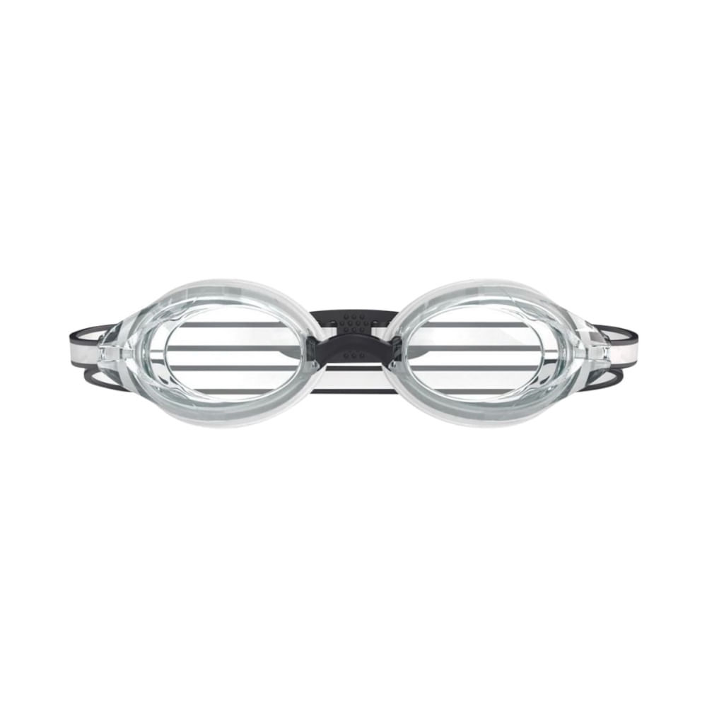 Speedo Vanquisher 3.0 clear-lens swimming goggles. Product photography from Paragon Sports.